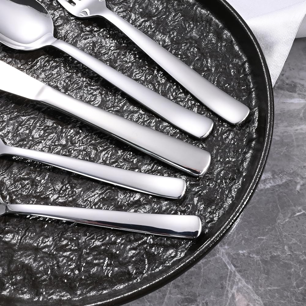 Silverware Set for 8, 40-Piece Heavy Duty Flatware Cutlery Set, 18/0 Food-Grade Stainless Steel Tableware Set