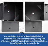 4x4 Pergola Brackets(Actual:3.6"x3.6") 3 Way Right Angle Cor - Image 5
