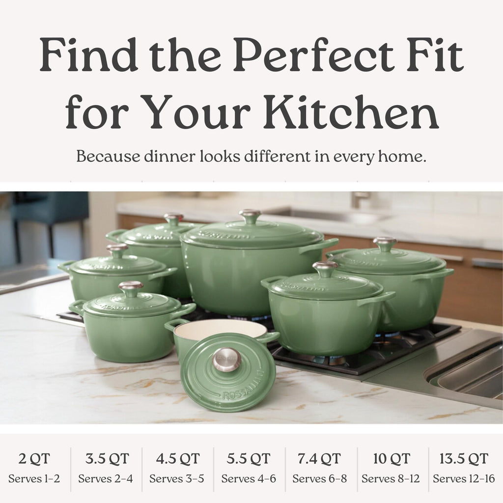 Enameled Cast Iron Round Dutch Oven with Lid, 3.5 Quart, Red