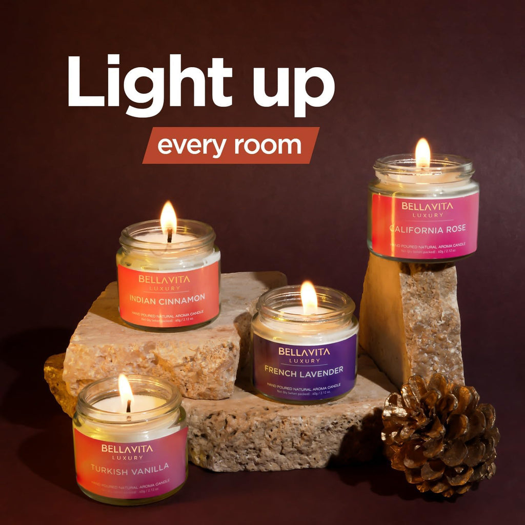 Organic Scented Candle Gift Set | | Home Decor - Set of 4