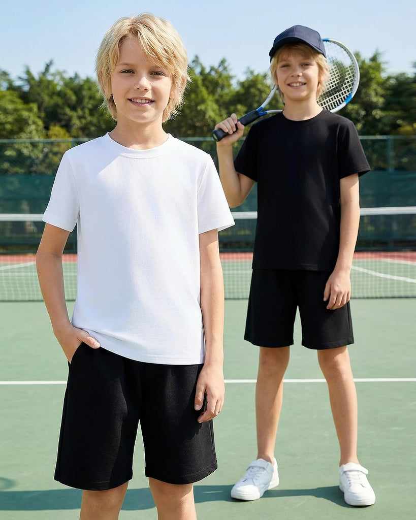5 Pack Boys Shirts Short Sleeve Boys Tshirts Kids T-Shirts Tees Clothes Summer Tops (Fits Small, Size Up)