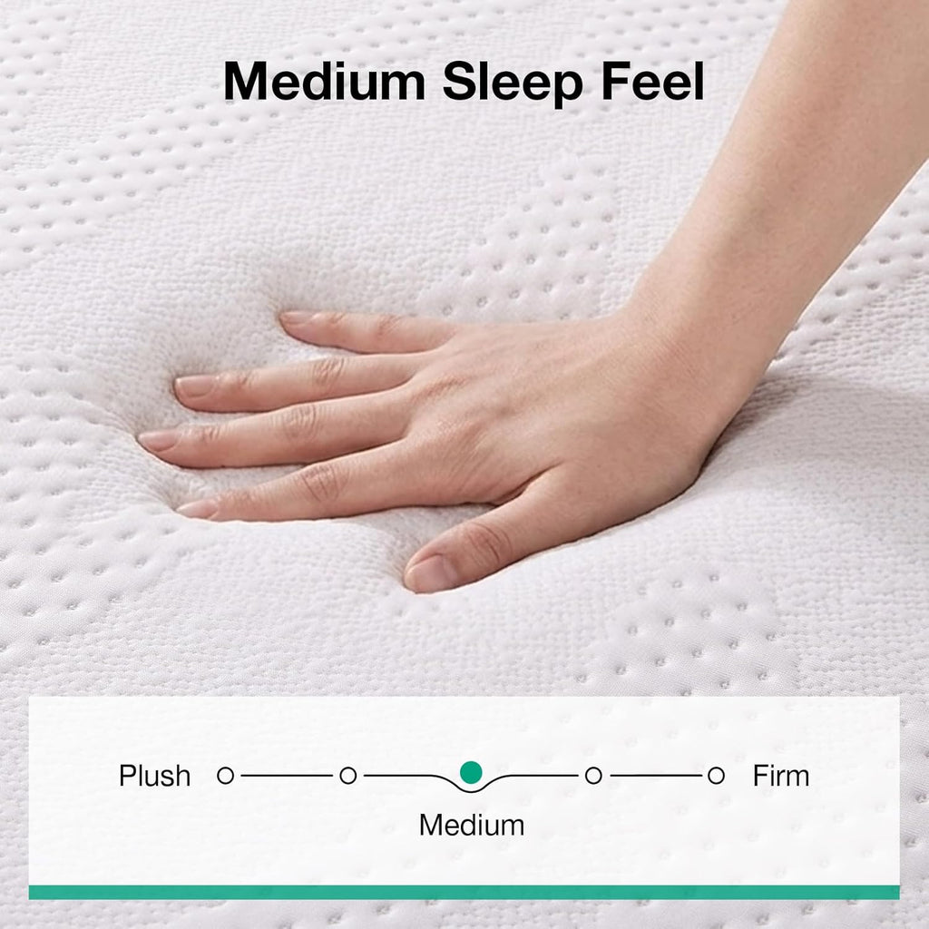 Memory Foam 12 Inch Queen Mattress in a Box | NanoGel Memory Foam, Cool Night Sleep, High-Density Support Foam, Spine