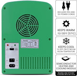Sprite 4L Cooler/Warmer w/ 12V DC and 110V AC Cords, 6 Can Portable Mini Fridge, Personal Travel Refrigerator for