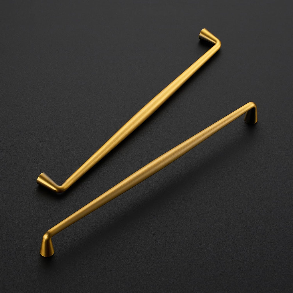 Brushed Brass Cabinet Handles Solid Handles,10 Inch,10 Pack