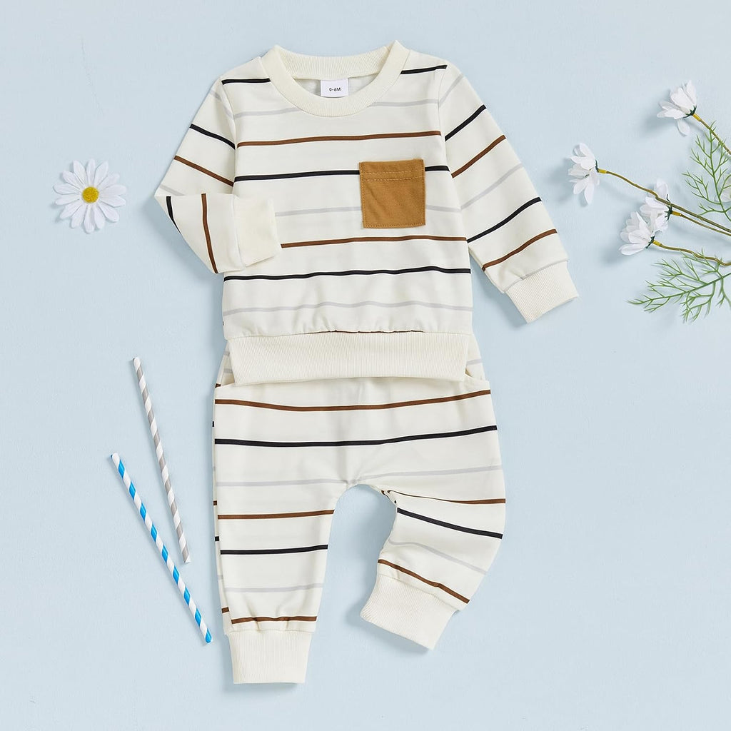 Toddler Baby Boy Clothes Long Sleeve Sweatshirt Pants Set Fall Winter Outfits