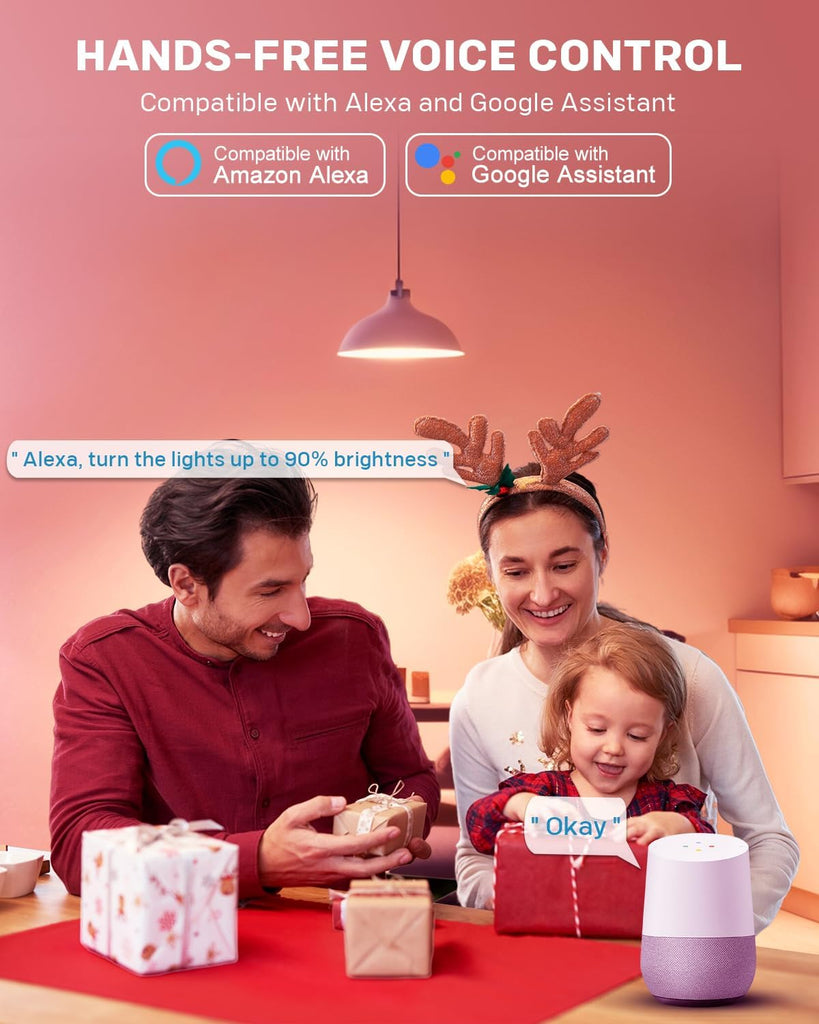 G9 Smart Light Bulb, Compatible with Alexa and Google Assistant, Color Changing Smart Led Bulbs, Dimmable