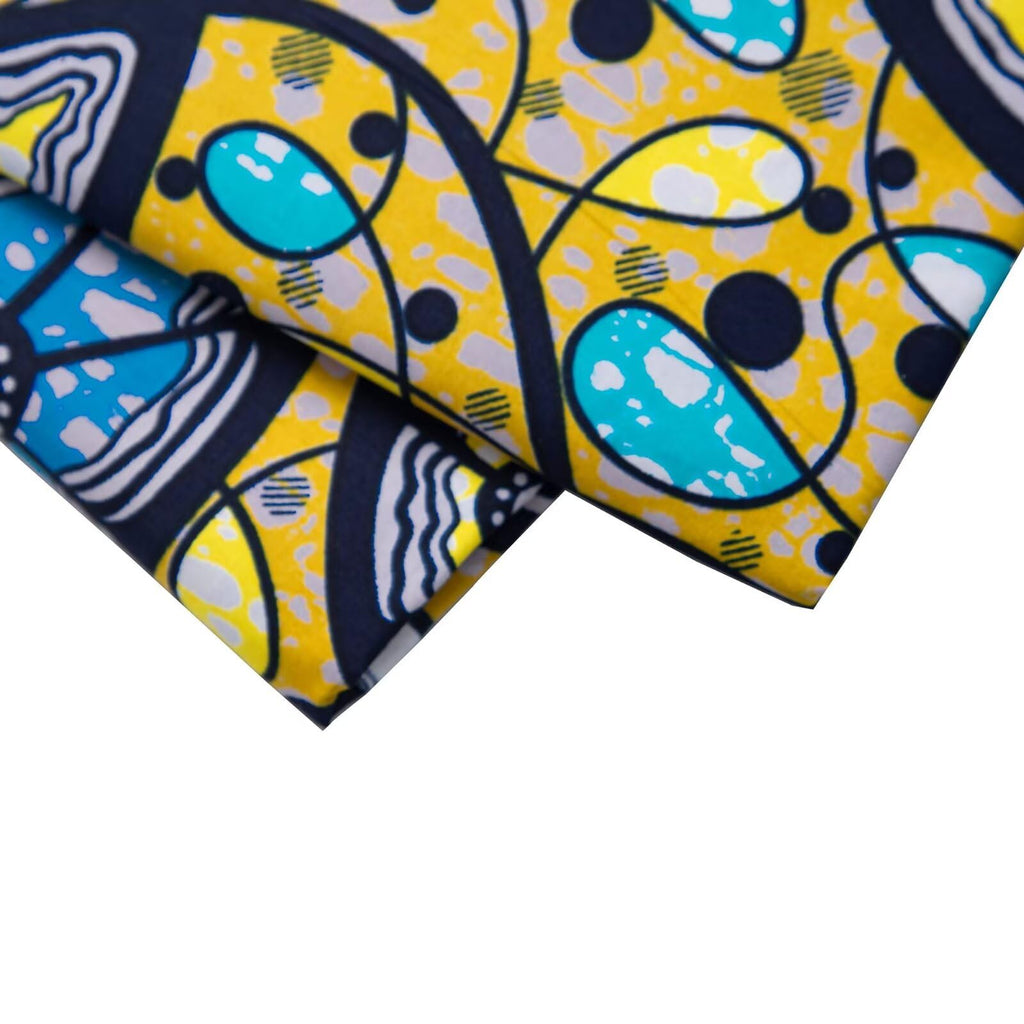 African Fabric 100% Cotton African Ankara Print Kente Fabric 6 Yards One Piece 1557