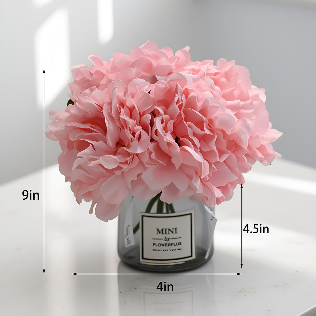 Artificial Pink Peony Flowers in Vase,Wedding Table Centerpiece Home Decor