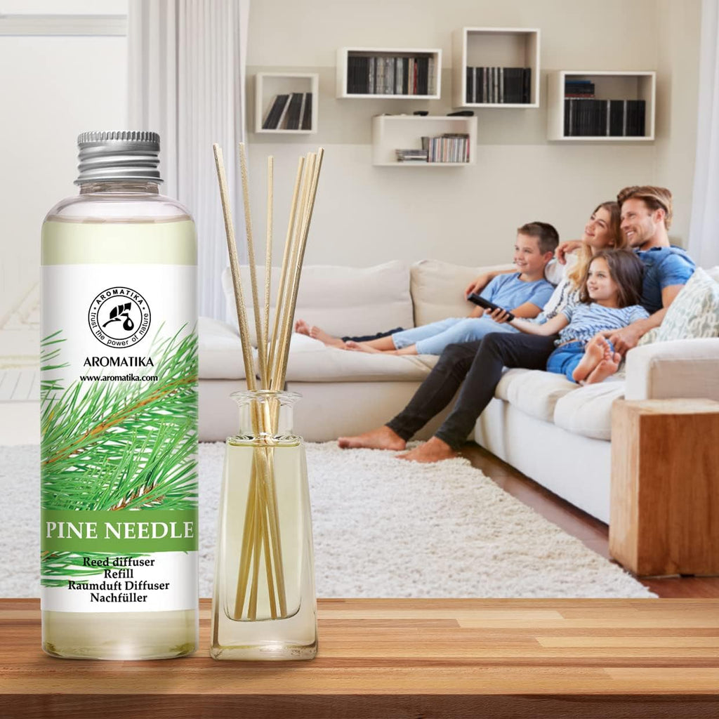 Pine Diffuser Refill 6.8 Fl Oz - Fresh & Long Lasting Fragrance - Scented Reed Diffuser - Diffuser Oil Refill - Set of 68