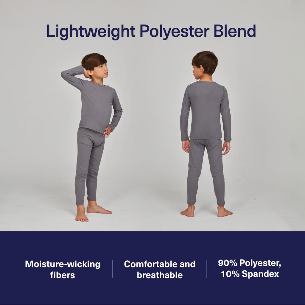 Thermal Underwear for Kids Thermals Top and Bottom Set Boys Thermal Set Kids Long Underwear Base Layer Pajamas