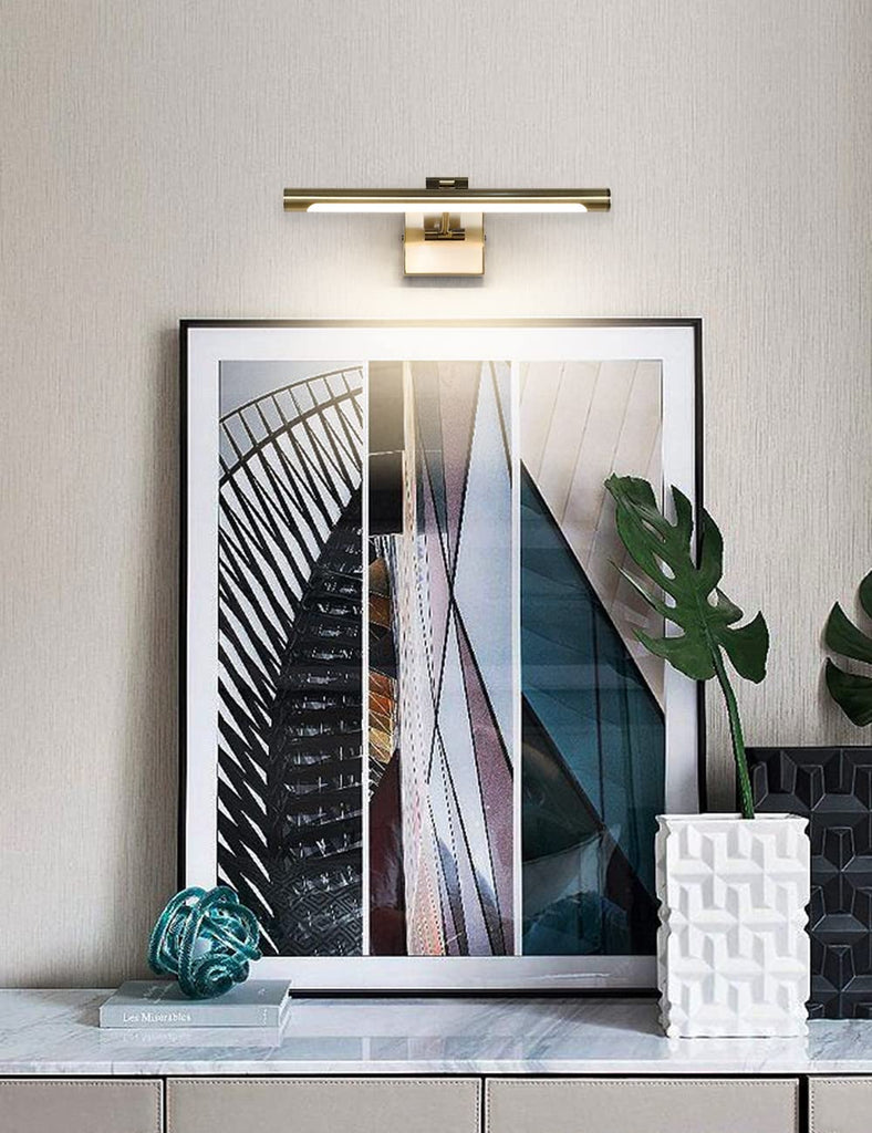 LED Picture Lights for Paintings Bronze Finish 16.53" Long Swing Arm Display Wall Art Light 7W Gallery Hallway