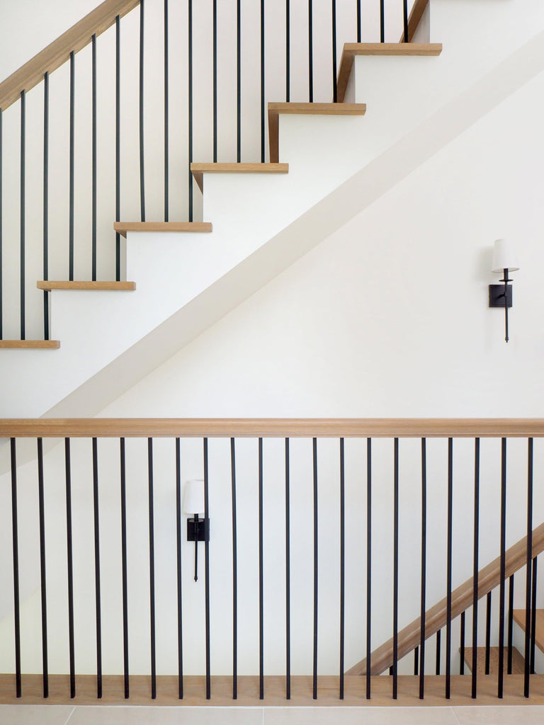 Plain Round Bar Iron Staircase Balusters (Set of 10) in Satin Black 9/16" x 44" Hollow Bar
