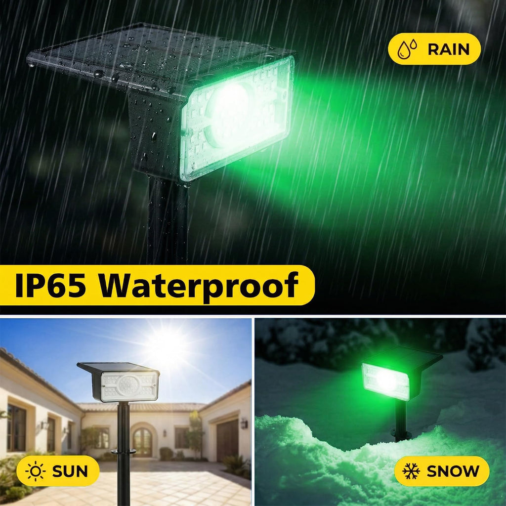 Green Solar Spot Lights Outdoor Waterproof, 4 Pack