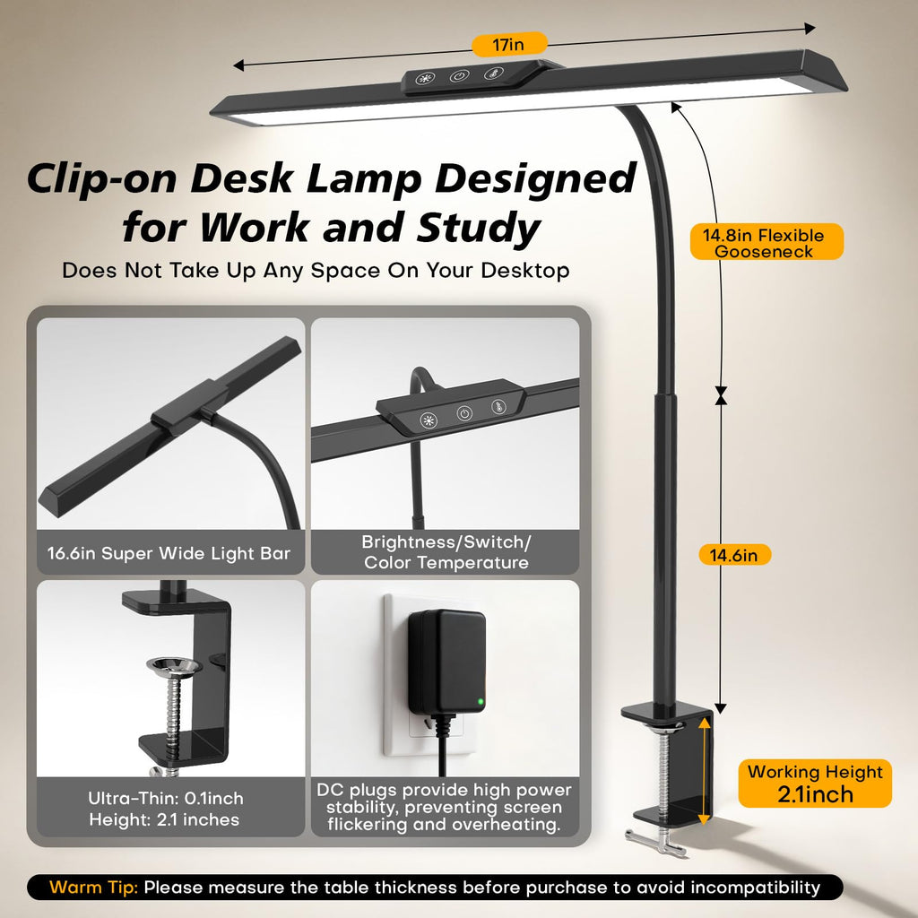LED Desk Lamp, Desk Lamps with USB Charging Port and 3000mah Battery, Eye-Caring Table Lamp with 5 Color Modes and 5