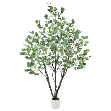 Large Artificial Eucalyptus Tree 6FT, Indoor Outdoor Faux Tree