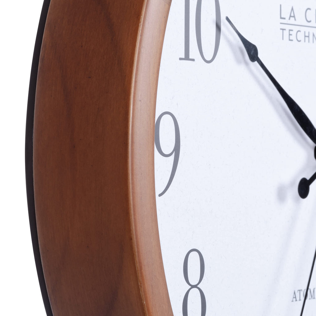 Inspired Nelson Style Atomic Analog Wall Clock, Wood, 12.80" (404-50447)