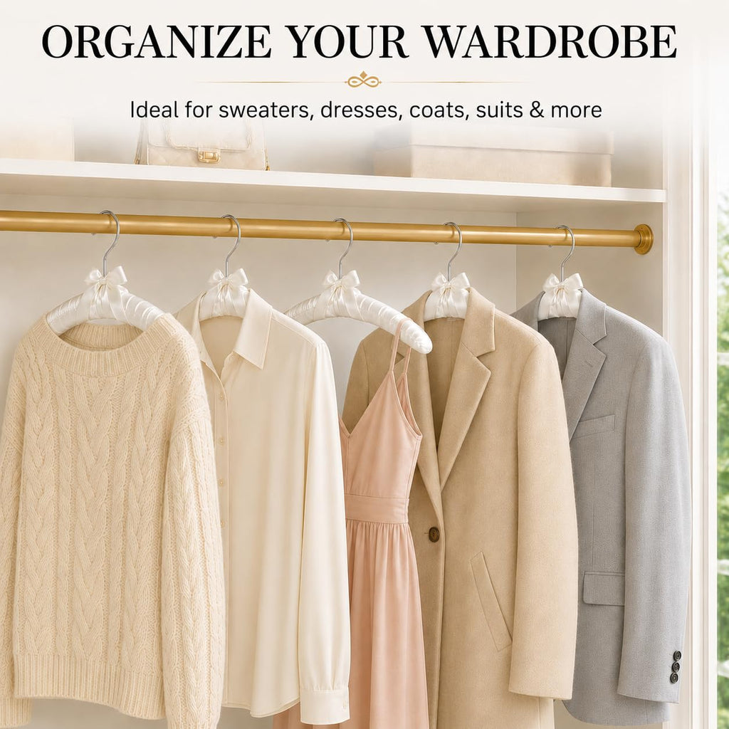 Padded Hangers for Women Clothing Satin Hangers Padded Hanger for Sweaters