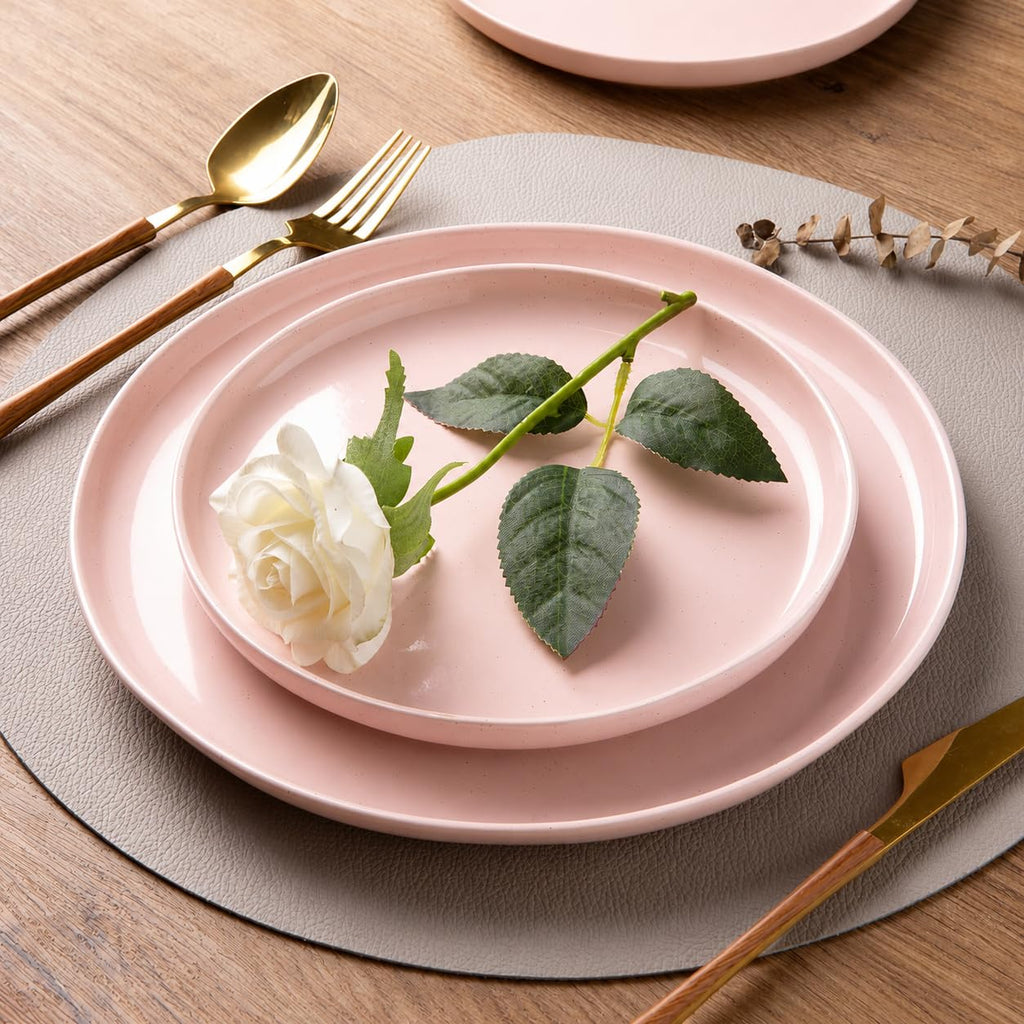 24-Piece Stoneware Dinnerware Set for 6, Plates, Pasta Bowls & Bowls