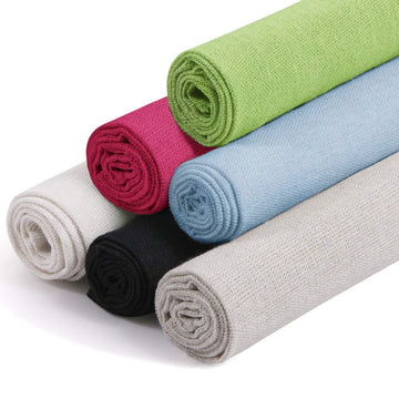 Linen Needlework Fabric, 6 Colors Linen Fabric Cloth for Garment Craft Flower Pot Decoration Embroidery Cross Stitch