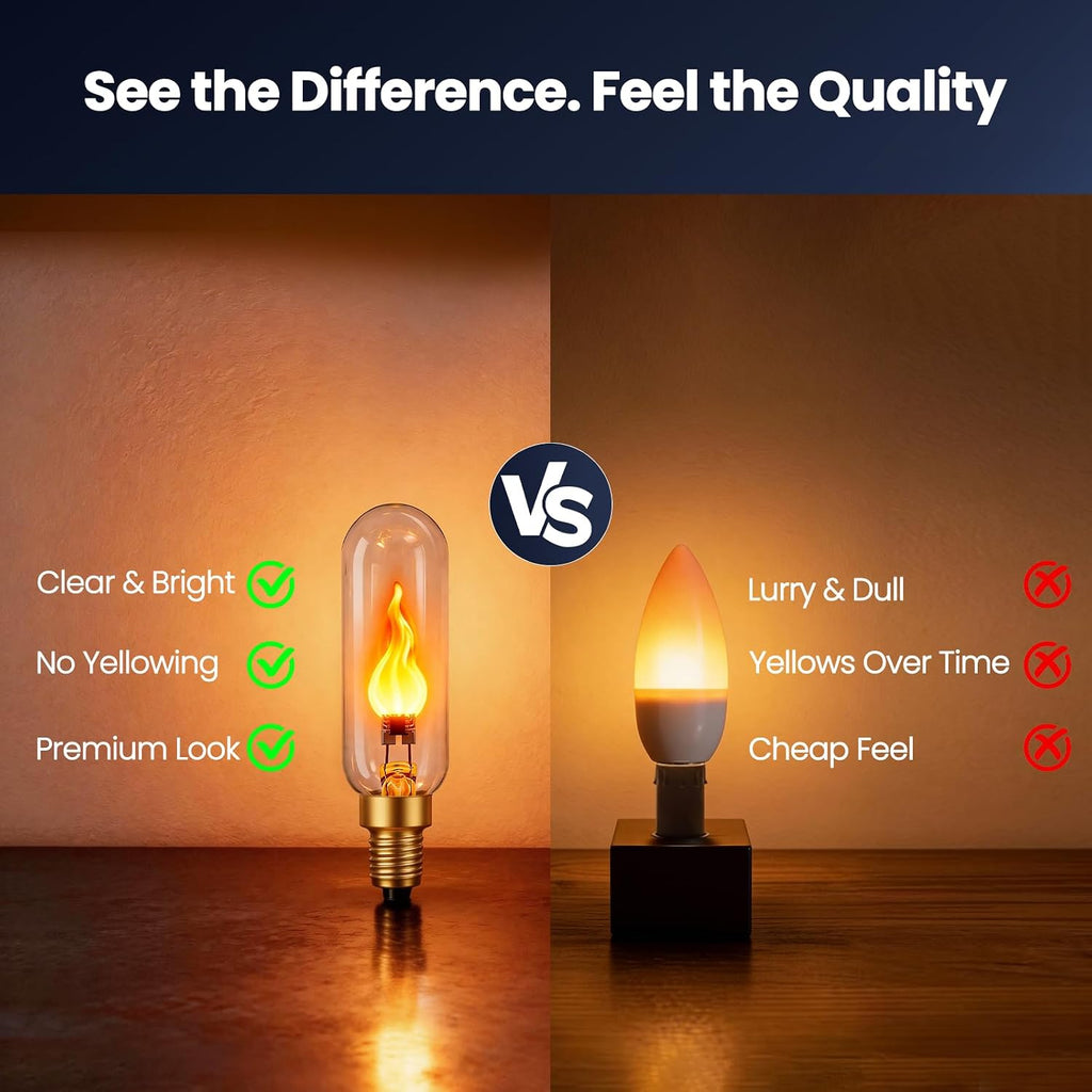 E12 Flame Light Bulbs Real Flickering Effect LED Candelabra Bulb-6
