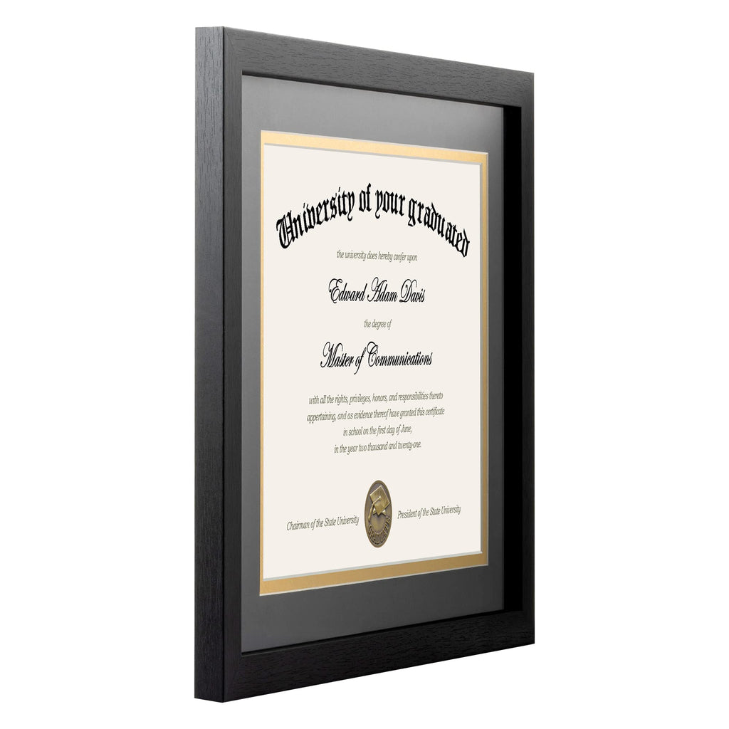 Diploma Frame with HD Glass, 11x14 Black, 1 Pack