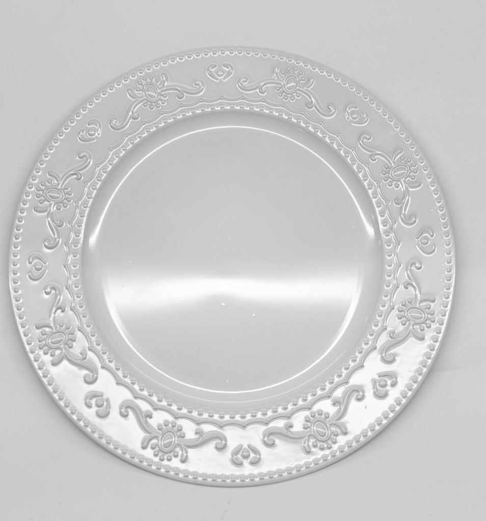 13-Inch Charger Plates, 6Pcs Dinner Plate Chargers Round Server Ware, White
