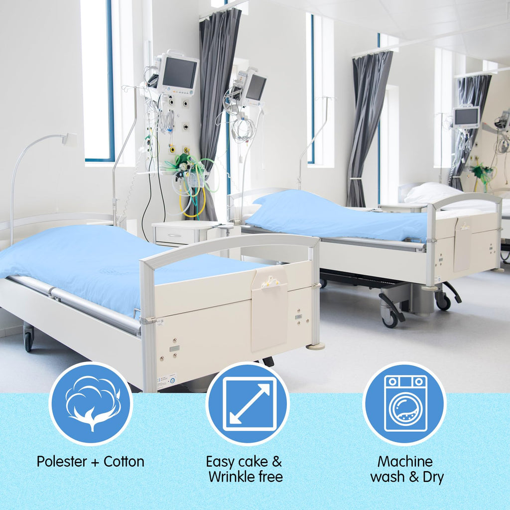 6 Pack Hospital Bed Sheets Set Elastic Jersey Nursing