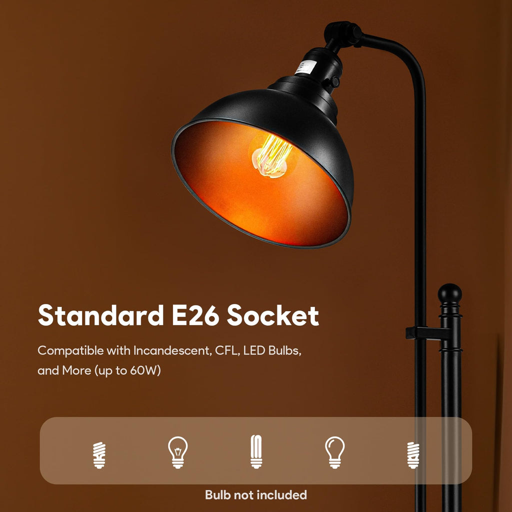Industrial Floor Lamp 65", Adjustable Standing Lamp