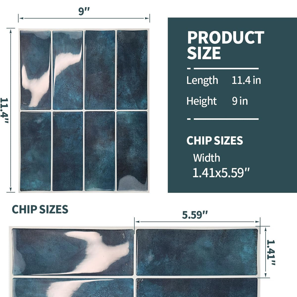 Peel and Stick Backsplash 3D Wall Tiles,Self-Adhesive,Oil Proof,Waterproof, Removable Wall Panels ,Modern Design