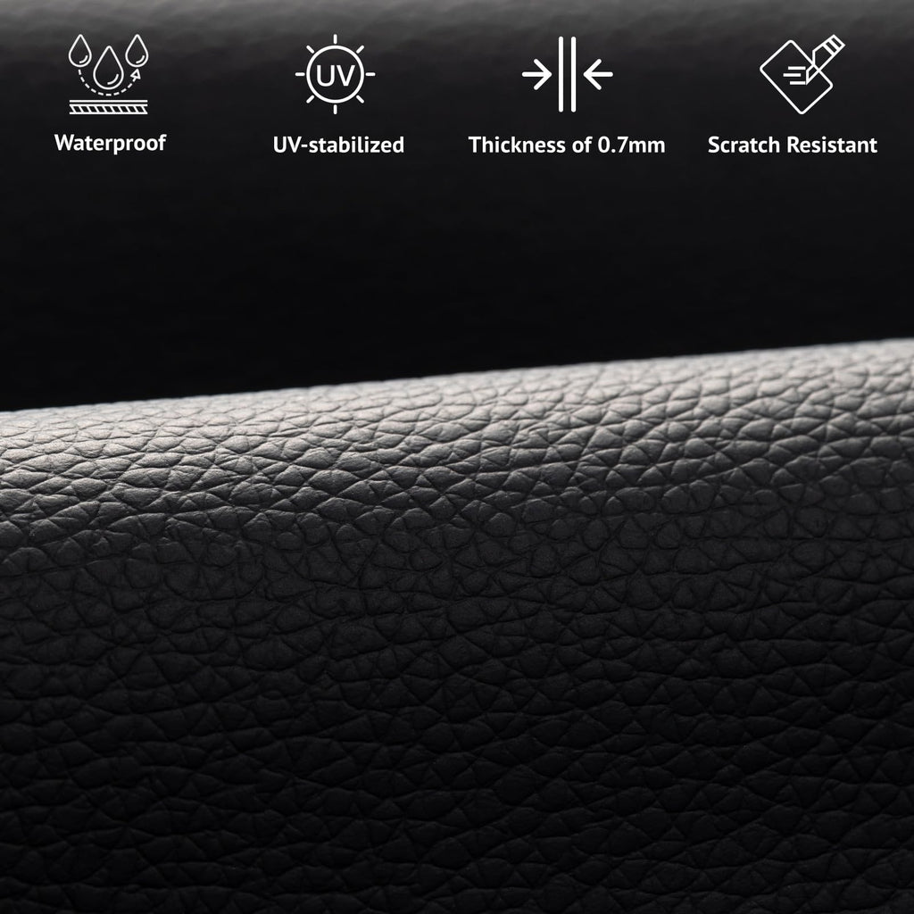 Faux Leather Fabric - Upholstery Fabric by the Yard - Waterproof Vinyl Fabric - PVC Leather Sheets for Upholstery