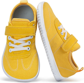 Kids Wide Toe Box Barefoot Shoes Breathable Comfy Summer Canvas Sneakers | Toddler Boys/Girls Zero Drop Minimalist