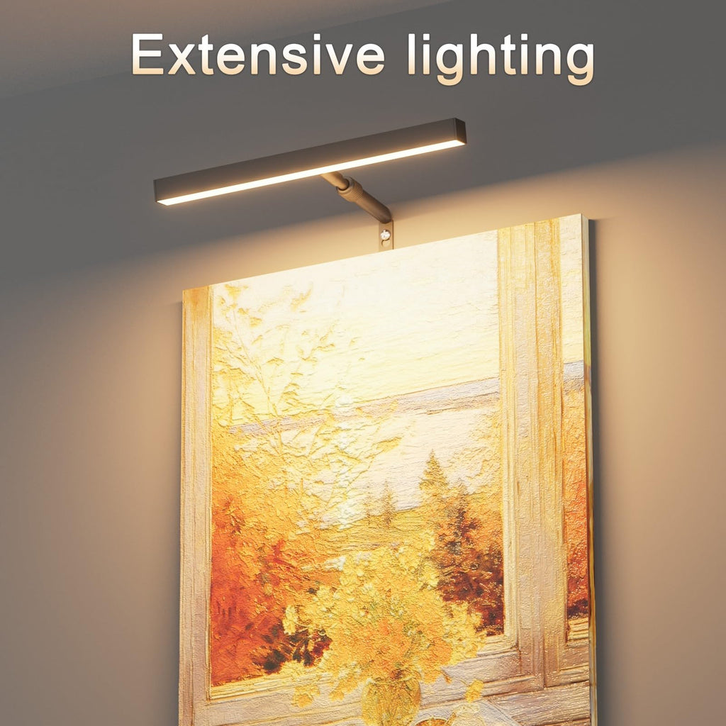 12" LED Picture Light Plug in, 4W Black Art Light