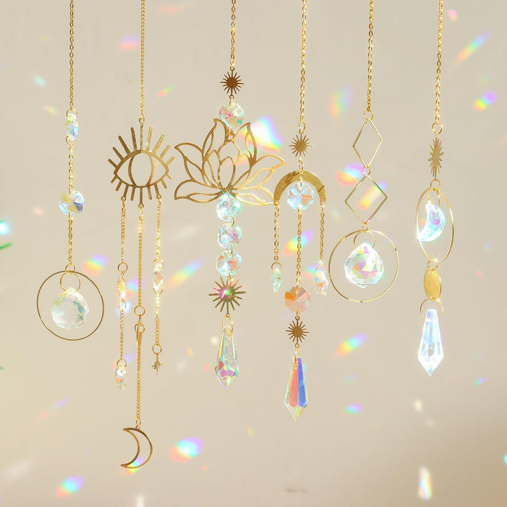 Suncatcher Crystal Hanging Prism with Chain Pendant Ornament Crystal Balls for Window