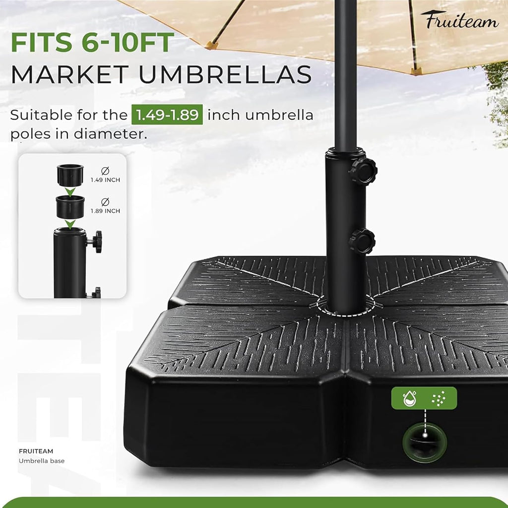 Umbrella Base with Wheels, 120 LBS Heavy Duty Patio Umbrella Stand