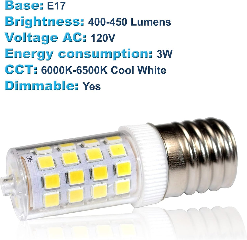 110V E17 Dimmable LED Light Bulb Cool White Compatible with Bosch HMV9305-01 / 25T8N / 423878 Replacement