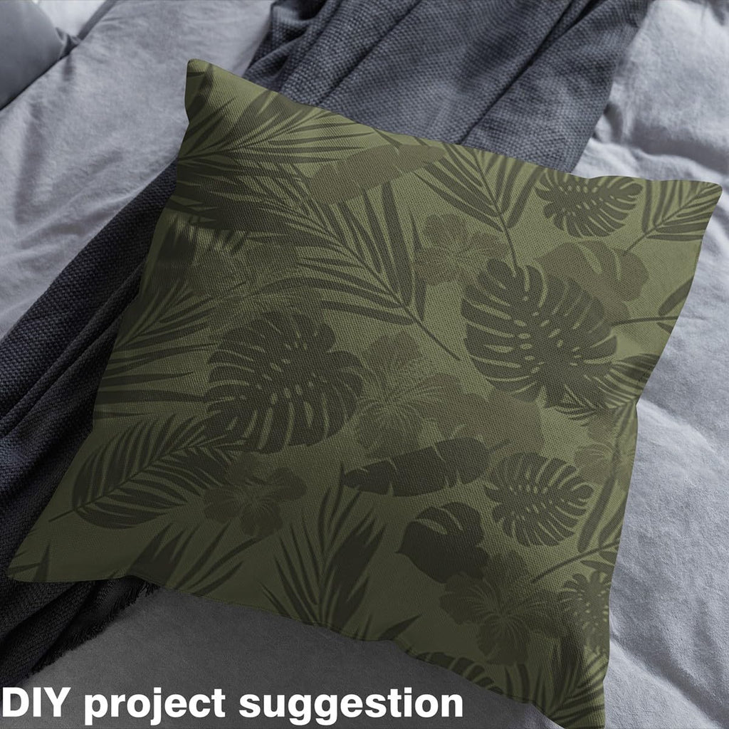 Palm Leaves Fabric by The Yard Green Tropical Leaves Botanical Plants No Stretch Fabric for Sewing Sketch Flower