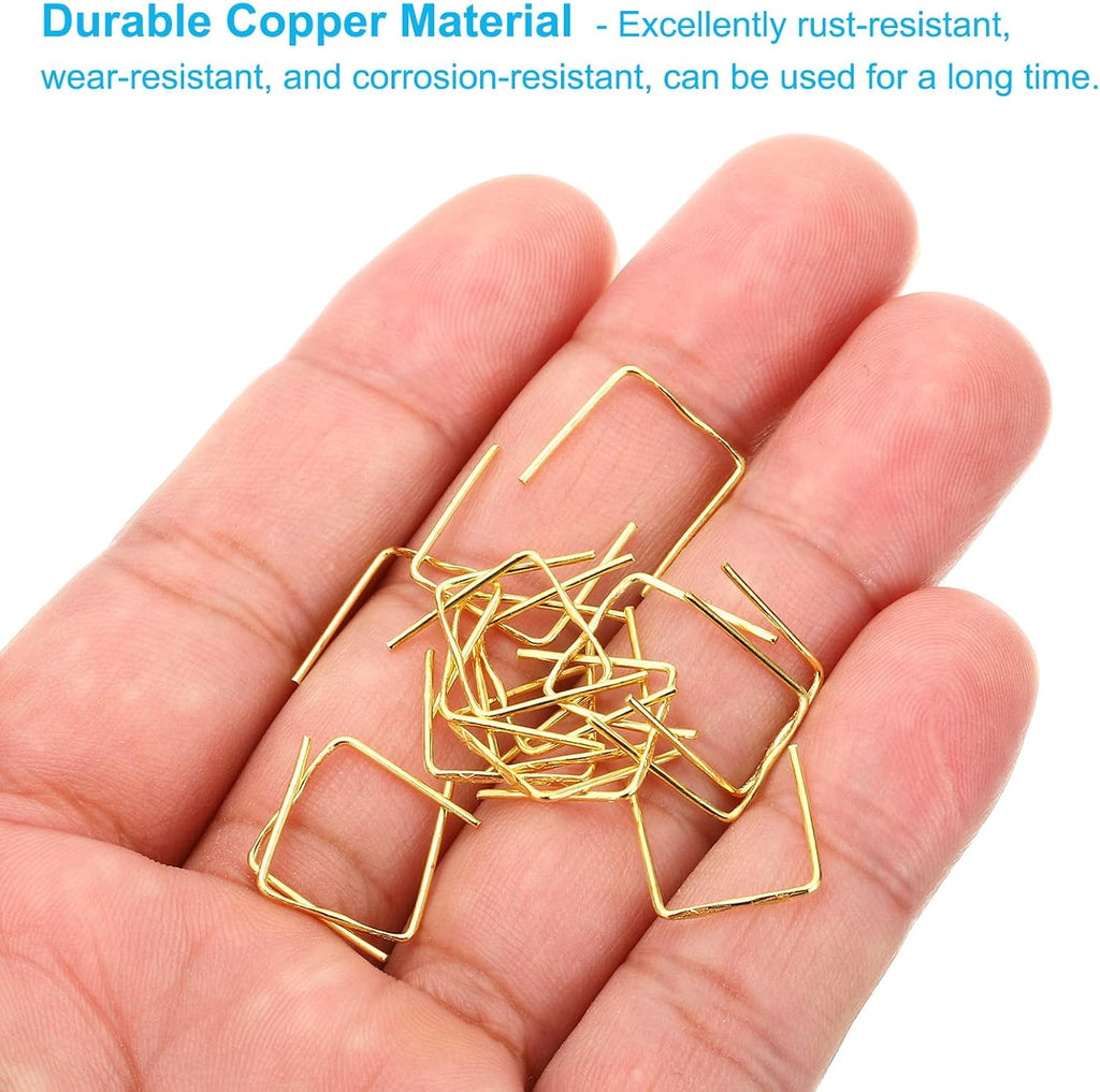 13x12mm Copper Chandelier Connector Pins, 200Pcs Chandelier Crystal Clips for Fastening Crystals Parts