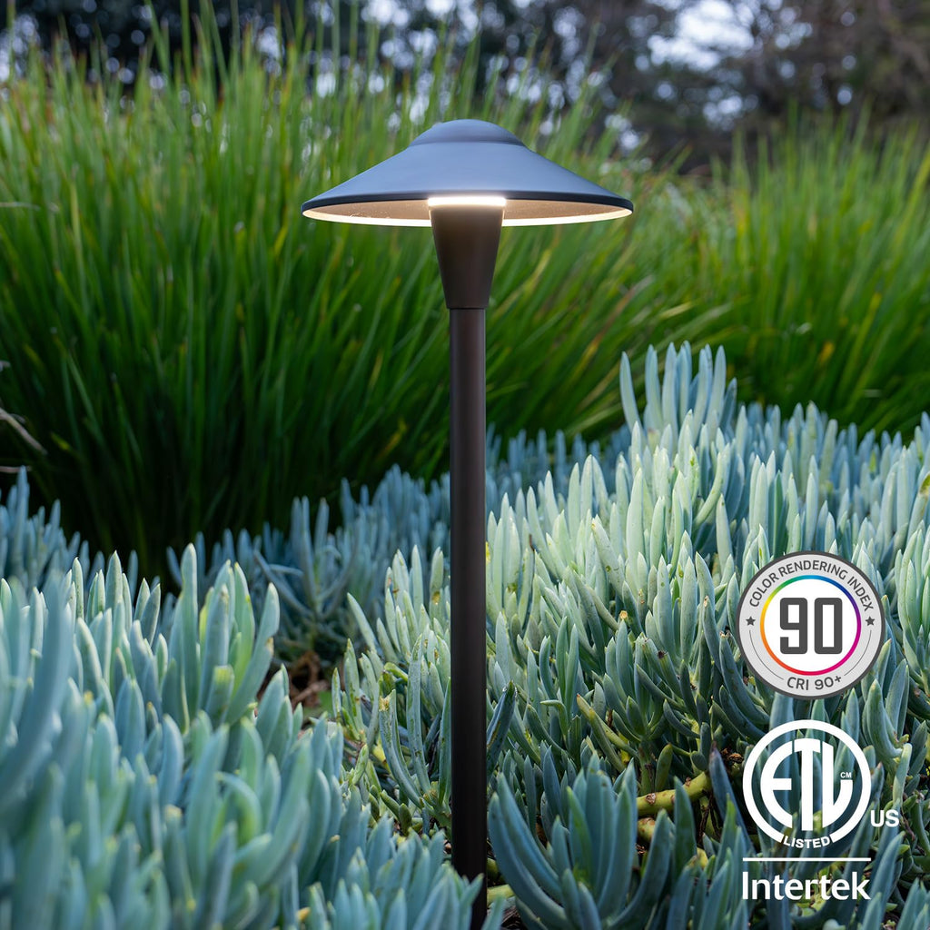 5CCT Low Voltage LED Pathway Lights, Saucer Head