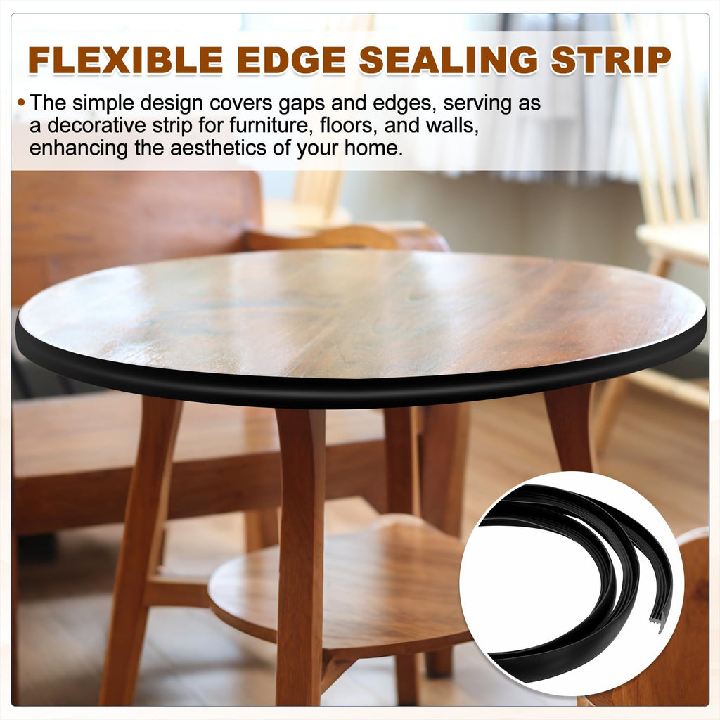 T Rubber Trim Molding 9/16 Inch x 20ft Edge Banding Trims Black