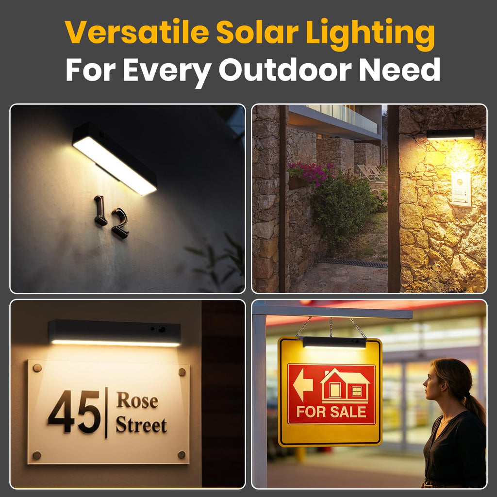 Solar Wall Lights Outdoor, 2Pcs Solar Lights with Motion Sensor