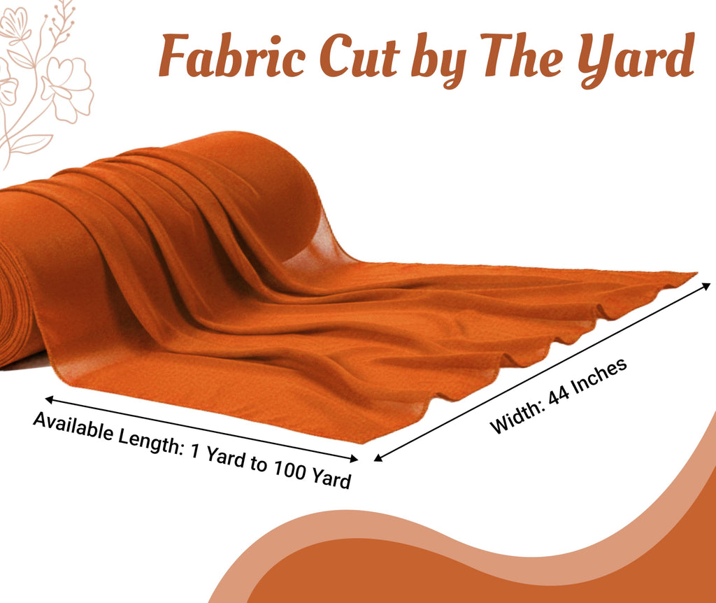 Chiffon Fabric, 30 Yards Continuous Long, 44" Wide, Soft Sheer Arch Cloth for Wedding Engagement Event Party Banquet