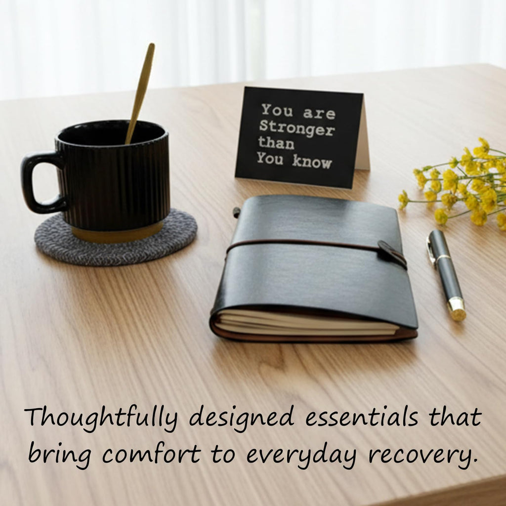 Care Package for Men - Get Well Soon Gifts for Men with Plush Blanket, Ceramic Mug Set, Socks, PU Notebook, Pen