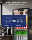 Commercial Beverage Refrigerator, 12.1 Cu.Ft Glass Door Display Refrigerator wit