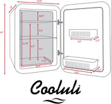 15L Mini Fridge for Bedroom - Car, Office Desk & College Dorm Room - 12V Portable Cooler & Warmer for Food, Drinks