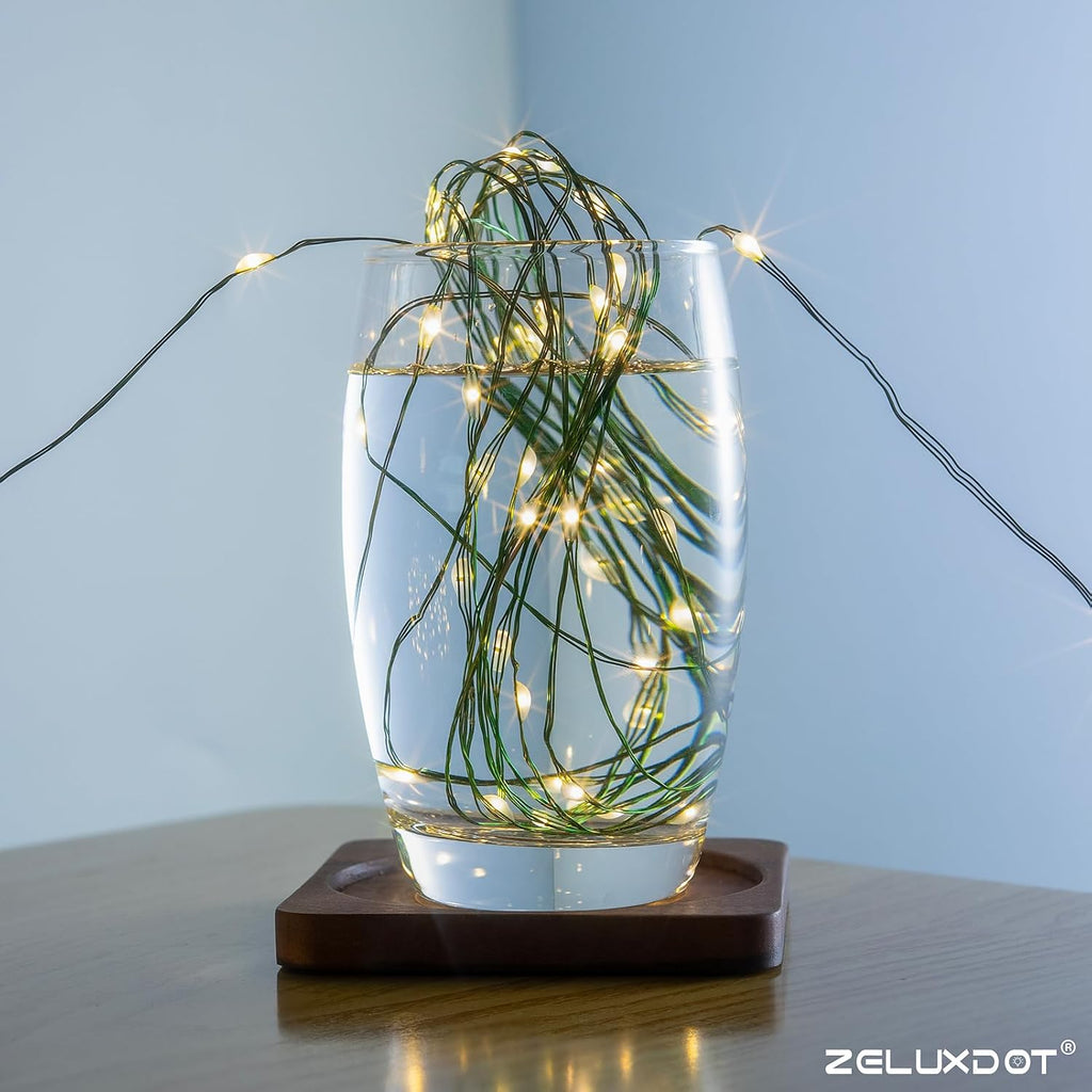 200FT 600LEDs Fairy Lights Plug ,Green Wire,Warm White