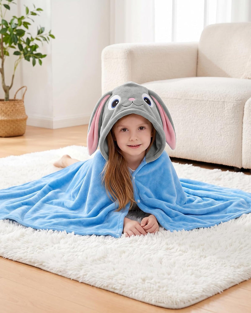 Hooded Bath Towels Kids Soft Unique Animal Design 3-13 Years