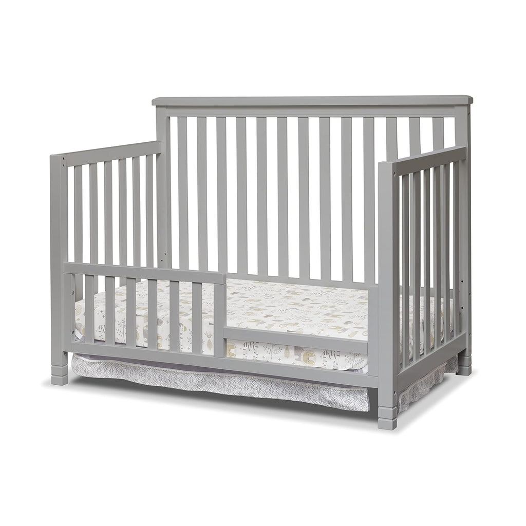 3-Piece Nursery Set with 4-in-1 Convertible Crib, 4-Drawer Dresser, Changing Table with Hamper, Baby