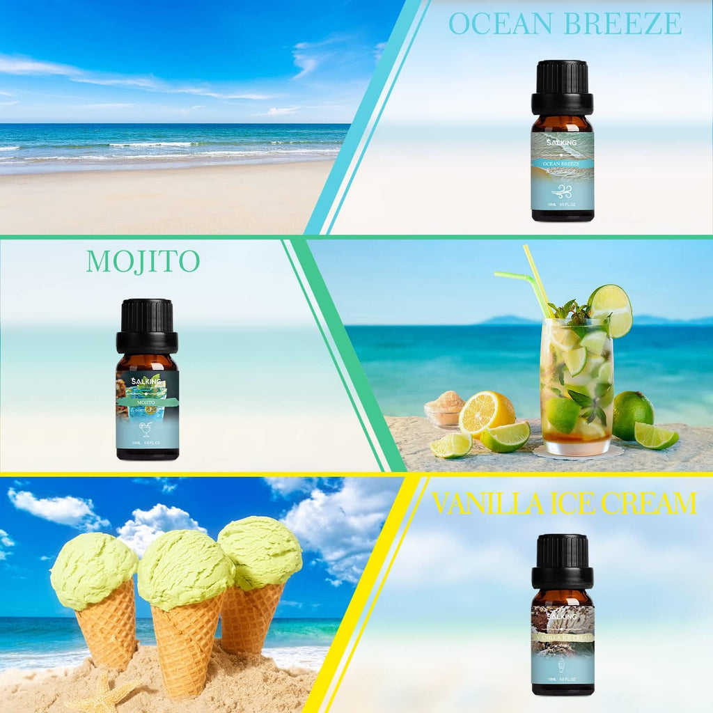 Summer Fragrance Oils Set, Essential Oils Set for Diffuser - Set of 6