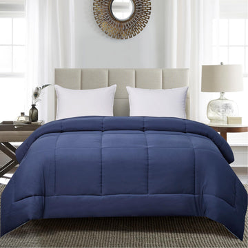 Ridge Home Fashions All Season Comforter Twin Size, GentleSoft Down Alternative Duvet Insert, Breathable Quilt Bed