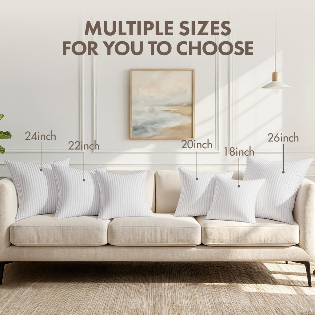 20x20 Throw Pillow Inserts, 100% Virgin Microfiber Filling - Set of 2